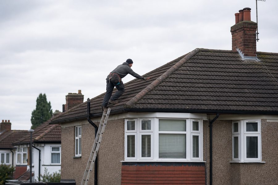 Roof repair in Barking Roofing inspection on a home in Barking